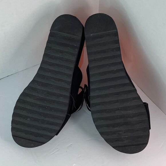 OYSHO CissCross Strap Platform Black Leather Summer Costal Sandals Sz 36/US 6 - Picture 8 of 10